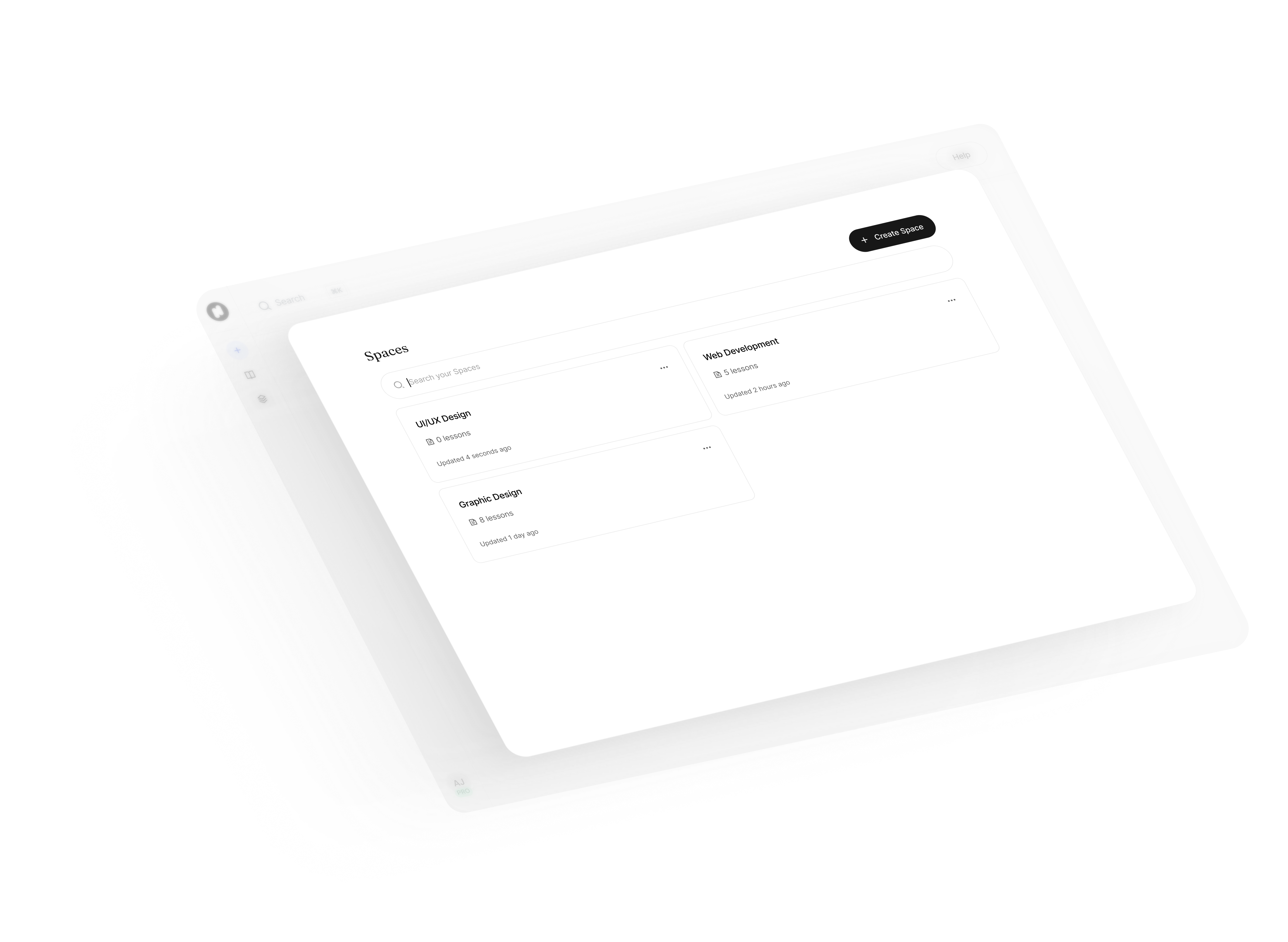 Nuton Spaces dashboard